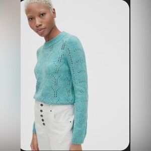 GAP Pointelle Crewneck Pullover Sweater